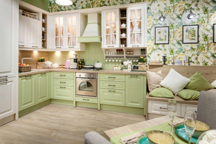 Papier peint floral pour la cuisine
