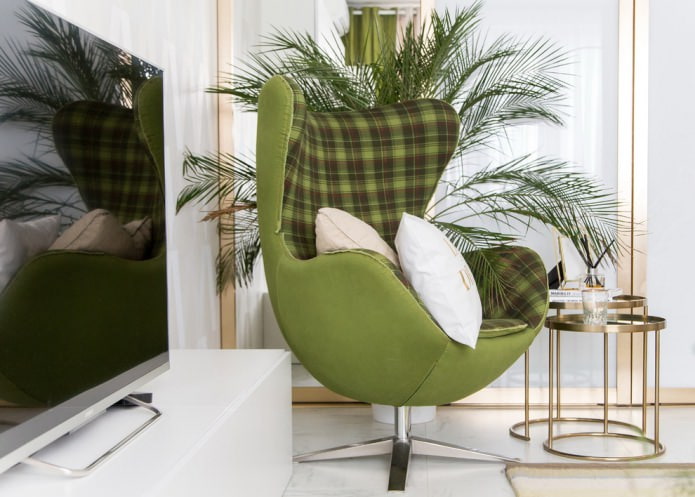 olive armchair