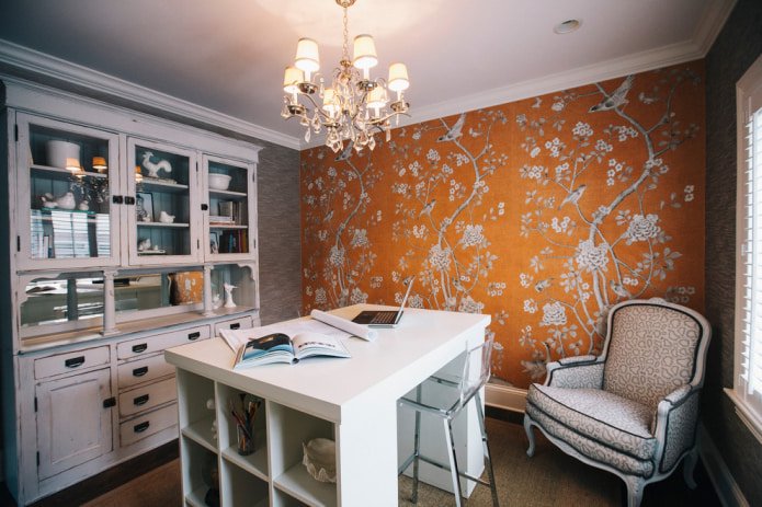 fond d'écran orange-gris