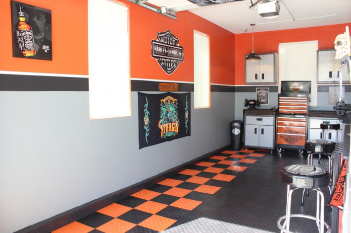 fond d'écran orange-gris