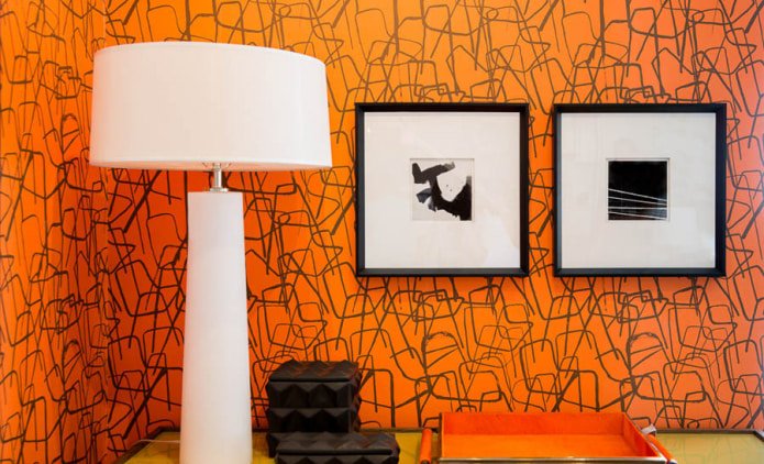 Papier peint orange