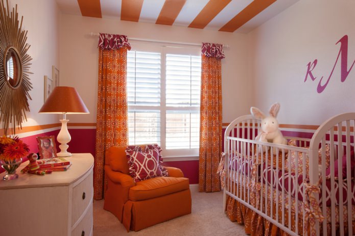 Chambre orange-rose