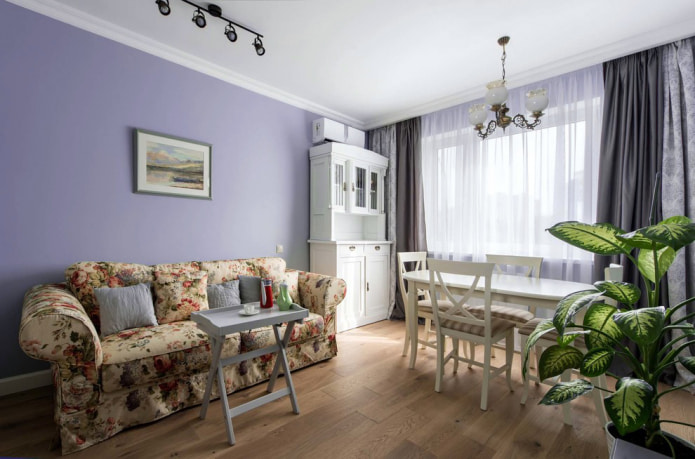 Salon de style campagnard