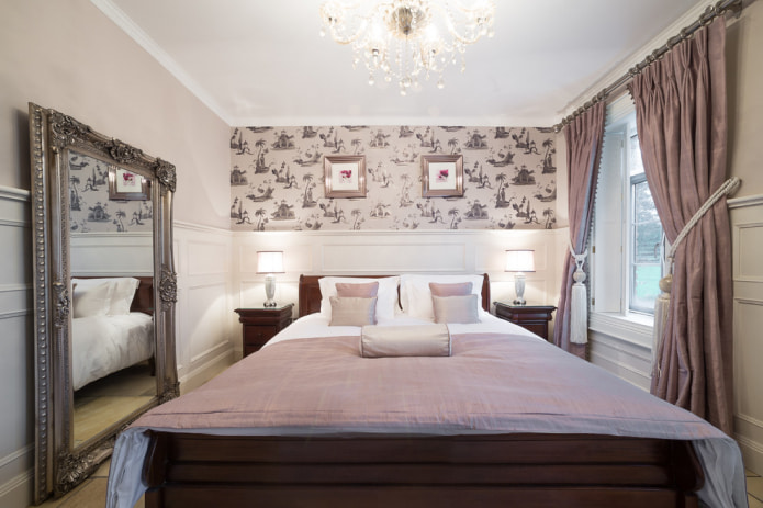 chambre dans les tons lavande