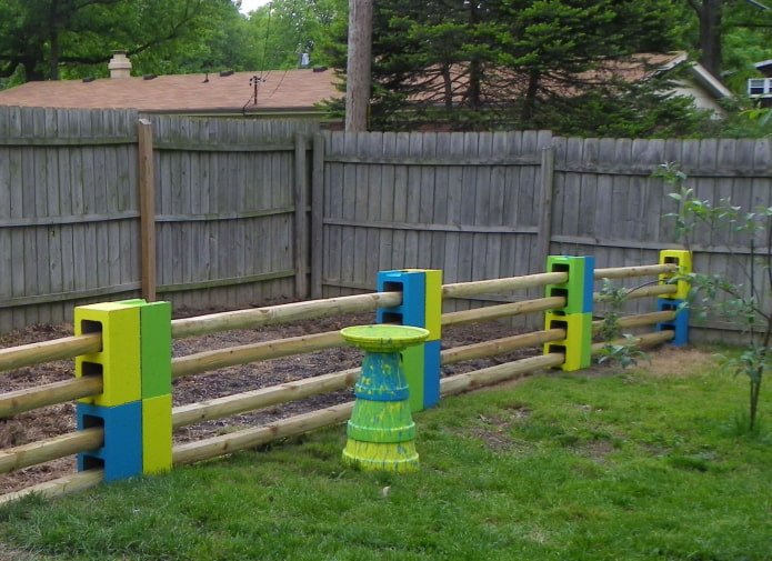 clôture en blocs