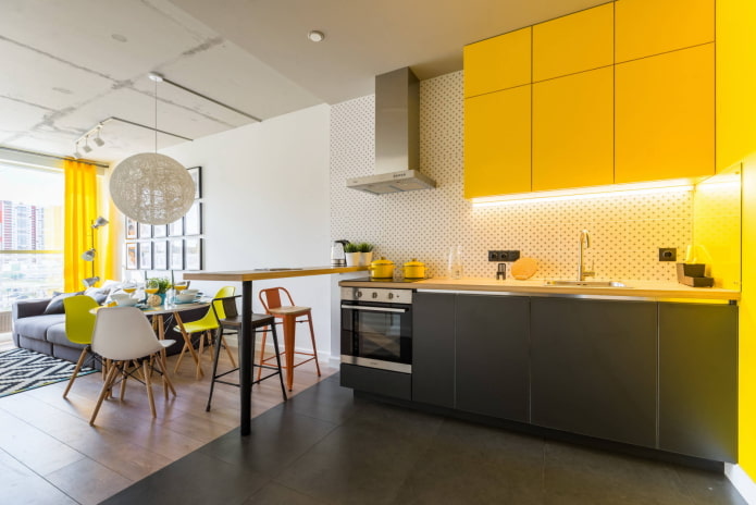 Espace de cuisson éclairé