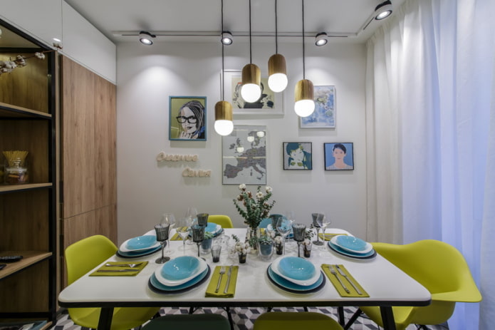 Éclairage de table à manger
