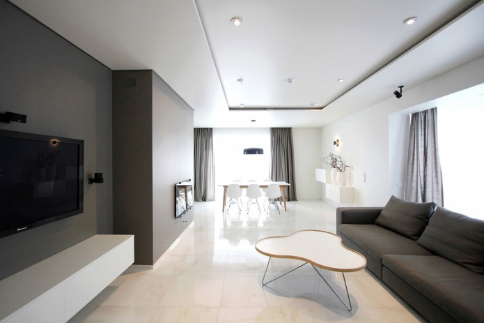 Salon de style minimaliste