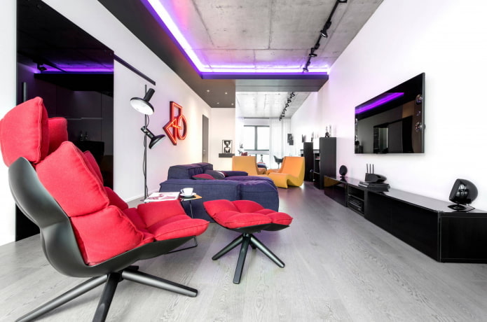 Plafond avec éclairage