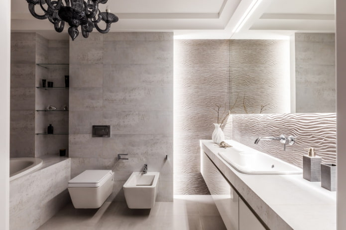 Éclairage décoratif dans la salle de bain