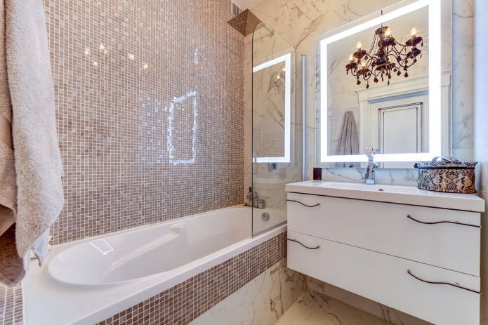 Éclairage miroir