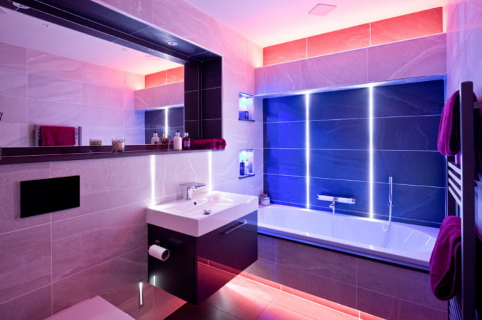 Éclairage décoratif dans la salle de bain