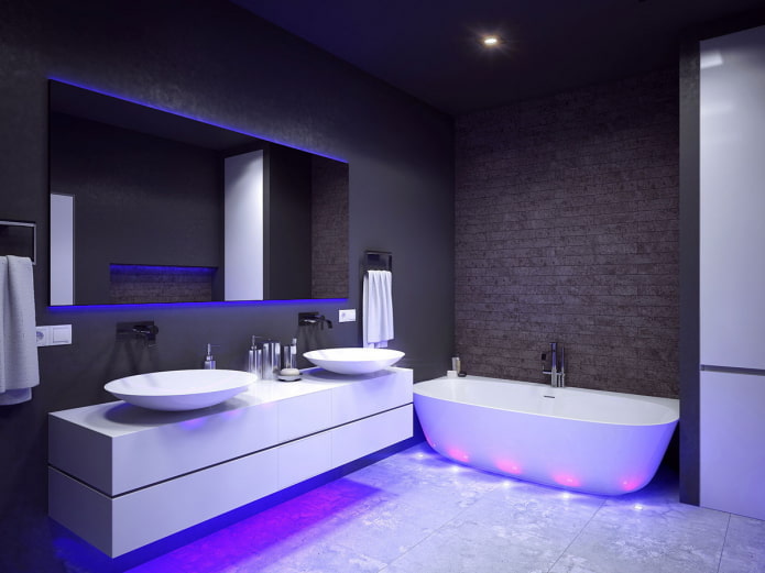 Éclairage décoratif dans la salle de bain