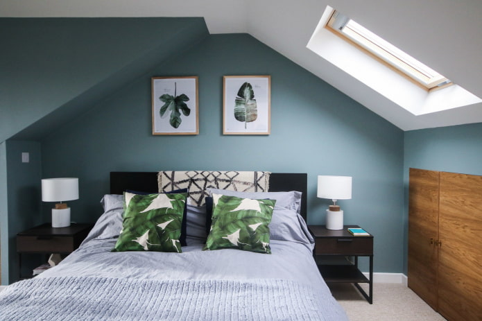 chambre moderne sous les combles