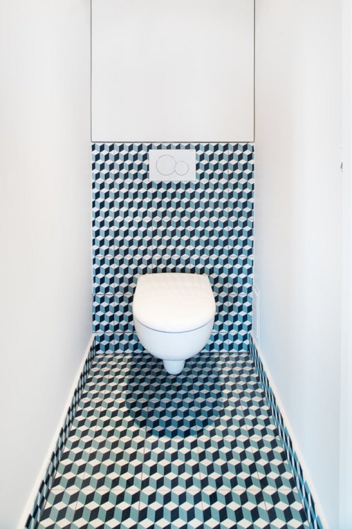 carrelage 3D dans la salle de bain