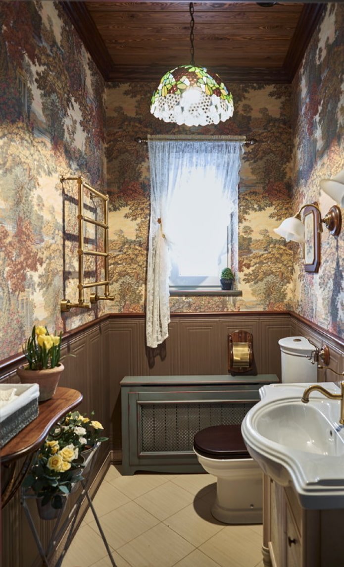 intérieur de toilettes inhabituel