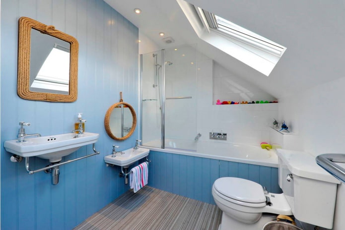salle de bain sous les toits
