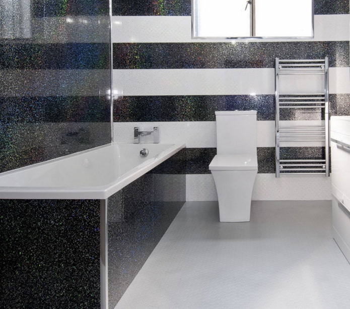 Salle de bain noir et blanc
