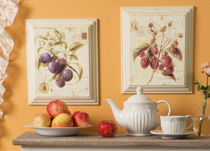 panneaux de cuisine en technique de découpage