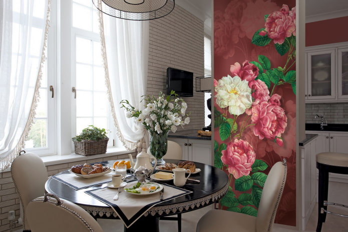 panneau avec fleurs