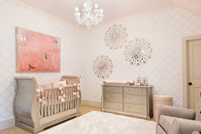 Panneau mural à l'intérieur de la chambre d'enfant