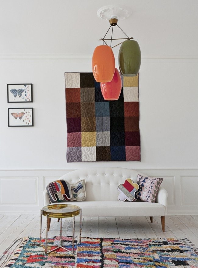 panneau mural patchwork à l'intérieur
