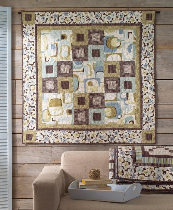 Panneau mural patchwork à l'intérieur