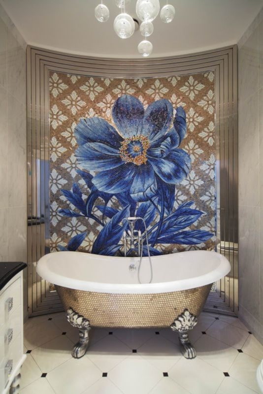 panneau mural en mosaïque à l'intérieur