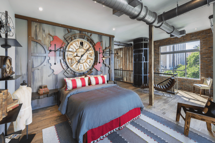 Panneau mural d'intérieur de style steampunk
