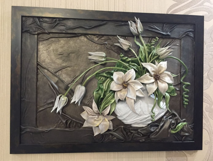 Panneau de cuir mural à l'intérieur