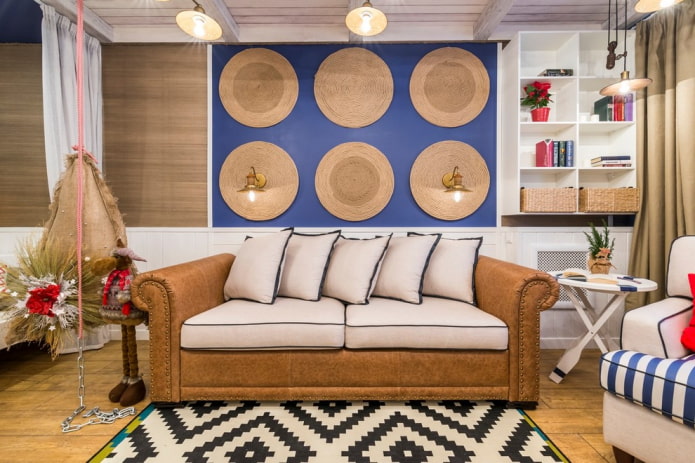 panneau mural dans un intérieur de style marin