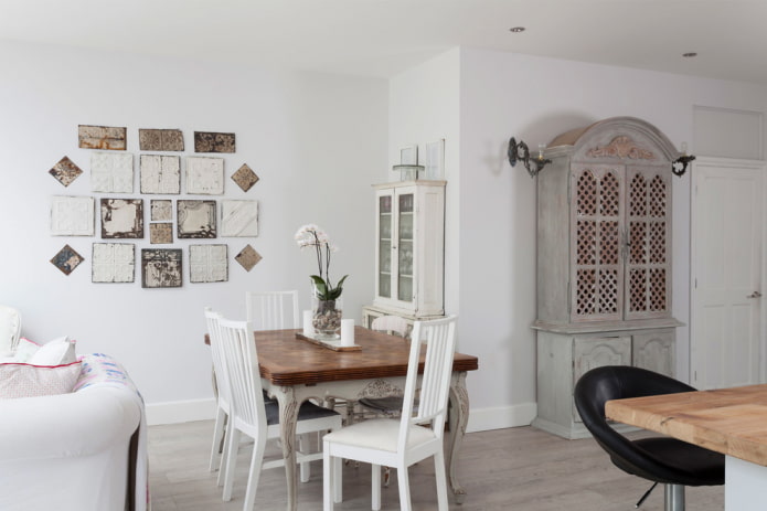 panneau mural de style shabby chic