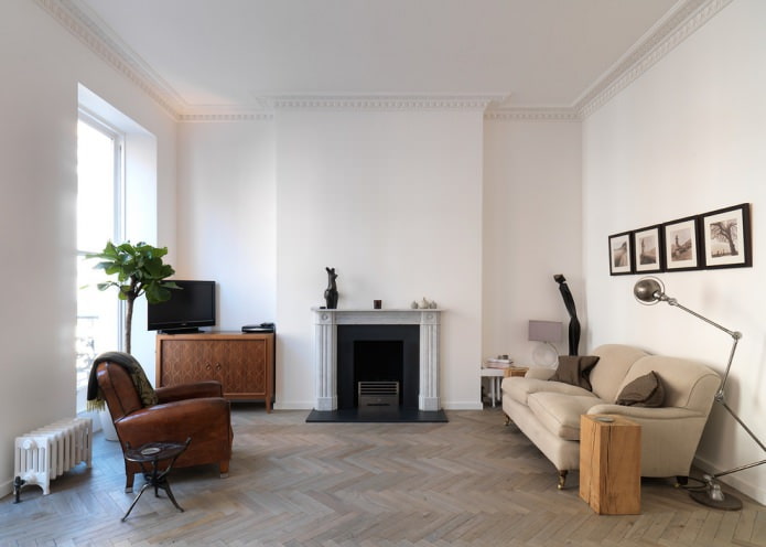 parquet à chevrons clair