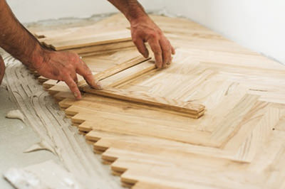 Parquet en pièces