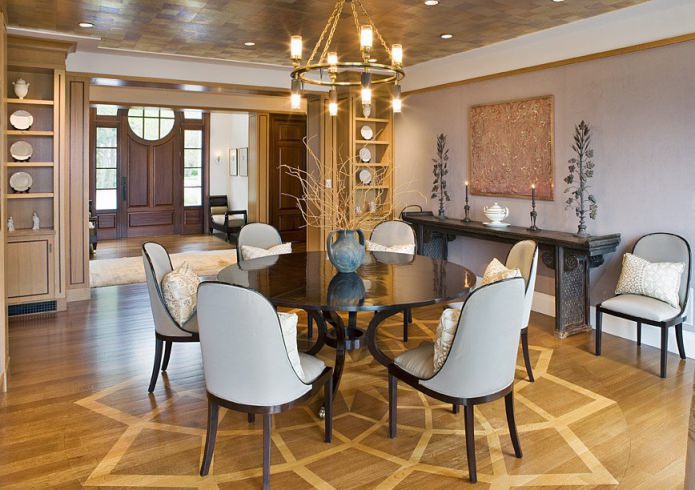 Pose de parquet artistique
