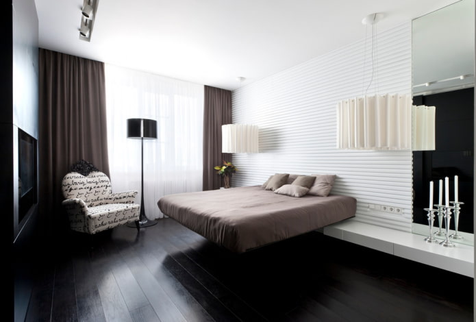 lit flottant dans un design moderne