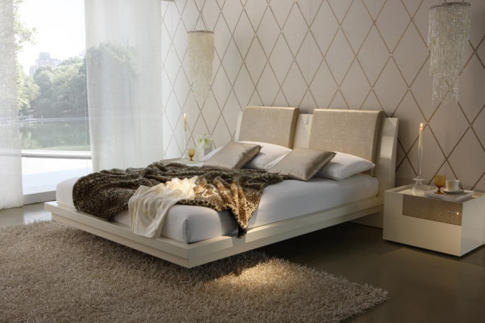 Lit flottant rectangulaire