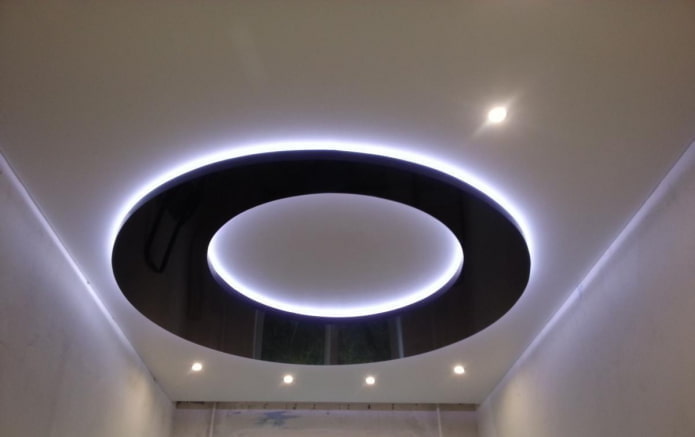 Structure de plafond flottant ronde
