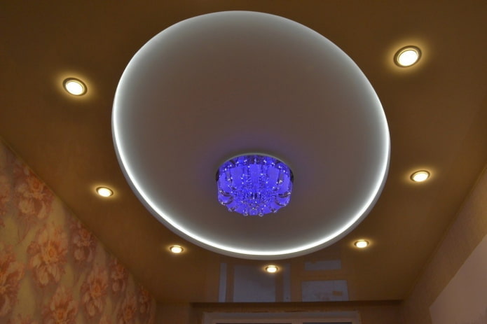 Structure de plafond avec éclairage intérieur