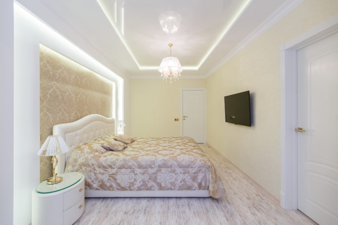 Structure de plafond flottant dans la chambre