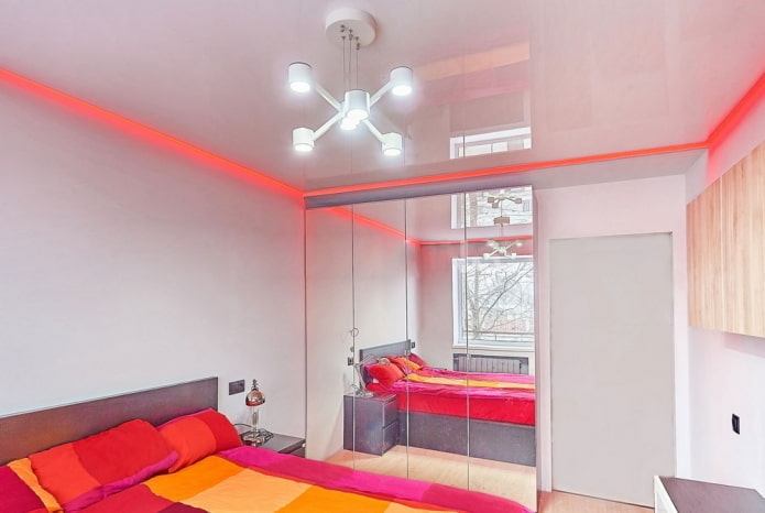 Structure de plafond flottant dans la chambre