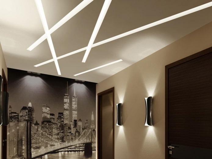 Lignes flottantes au plafond
