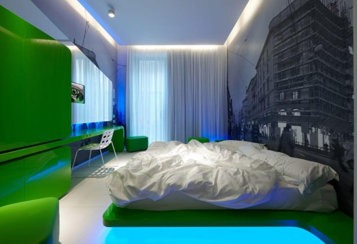 Structure flottante de style high-tech