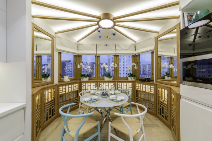 Plafond flottant dans la cuisine