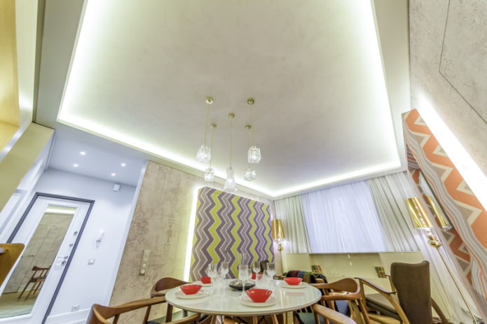 plafond avec rétroéclairage