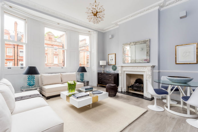 Pastel-lilac interior