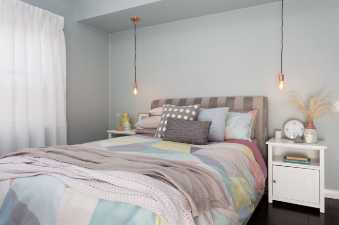 Décoration de chambre aux couleurs pastel