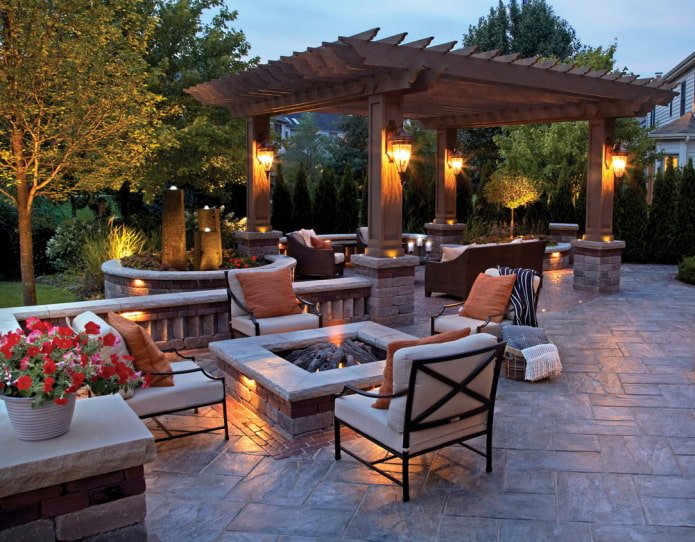 terrasse ouverte au chalet