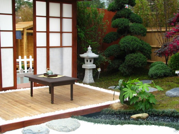 Patio de style japonais