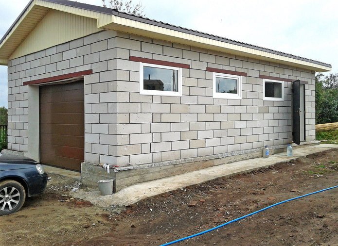 garage en blocs de mousse